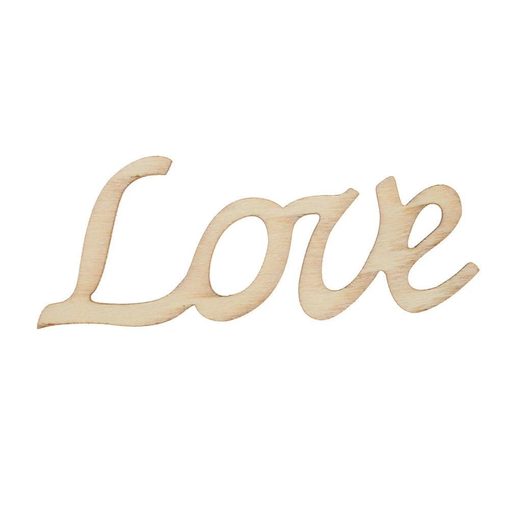 Love & Family Wooden Craft Wooden Pieces Card Making DIY Art Home Wall Decor