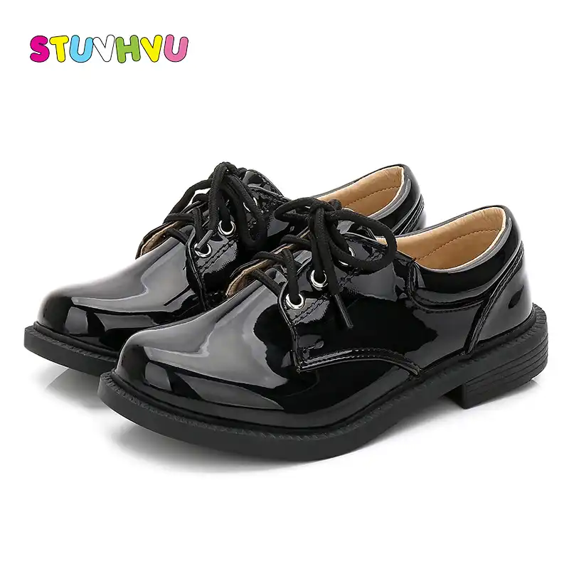 black patent infant shoes