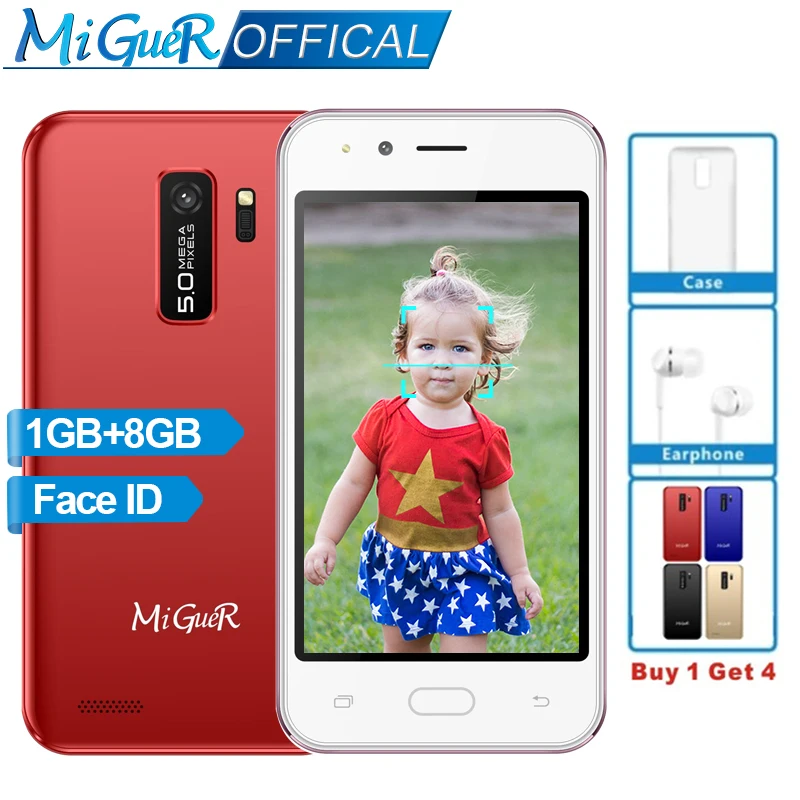 MiGueR MAX 8 Mobile Phone 4.0 Inch 1GB RAM 8GB ROM Android 6.0 MTK6580 Quad Core Dual Card 1400mAh WCDMA Smartphone | Мобильные