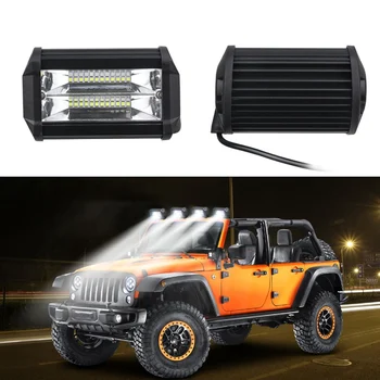 

5 Inch 72W Modified Car Top LED Light Spot Combo Work Lamp with Two Rows Light Bars for Offroad SUV ATV