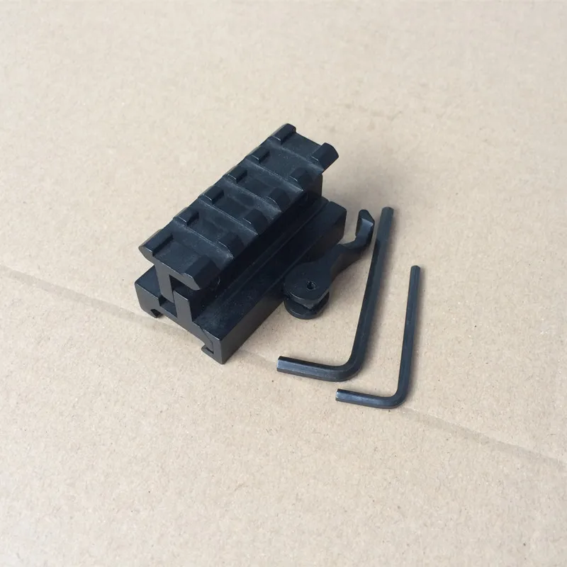 QD Riser mount adapter с 20 мм Picatinny Rail Weaver Adapter Base Scope регулируемая высота охотничий Riser mount adapter - Цвет: 5 slot adjustable