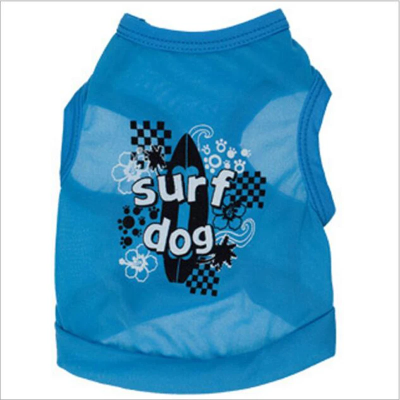 2017 holiday clothing summer new dog clothes printed letters apparel