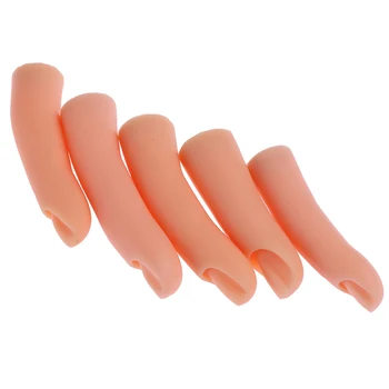 

5Pcs/Set High Quality Silicone Practice Nail Art Training Hand Finger Adjustable Fake Finger Manicure Tool