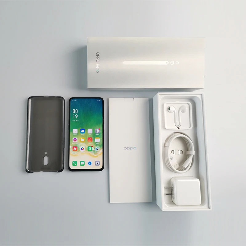 Цена OPPO Reno, Новое поступление, смартфон, 6,4 дюймов, Qualcomm710, Поддержка NFC 2340*1080, Восьмиядерный, 3 камеры, 48MP + 5MP, 3765 mAh, отпечаток пальца ID