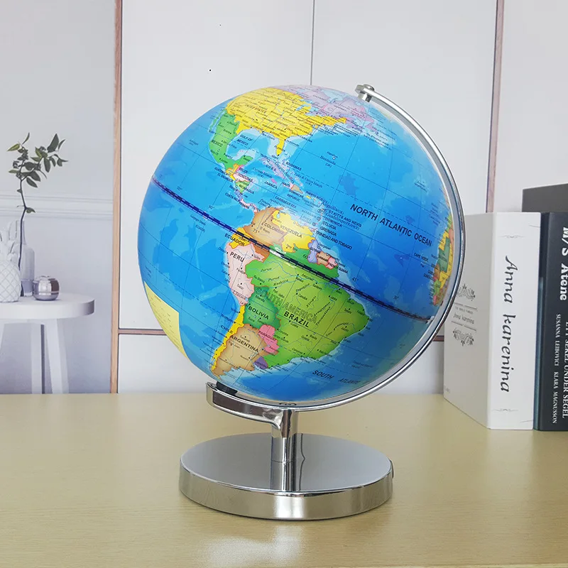Карта мира Глобус школьная география 23 см обучающий инструмент детская развивающая игрушка домашний офис идеальные миниатюры с поворотной подставкой подарок