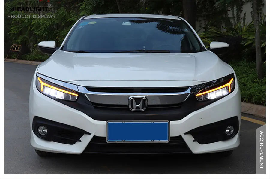 2 шт. светодиодный фары для Honda Civic- светодиодный Автомобильные фары ангельские глазки все светодиодный комплект протовотуманная подсветка Габаритные огни