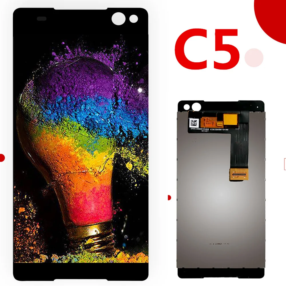 

Warranty 6.0" 1920x1080 Display For SONY Xperia C5 LCD Touch Screen Digitizer C5 Ultra Display Screen E5506 E5533 E5563 E5553