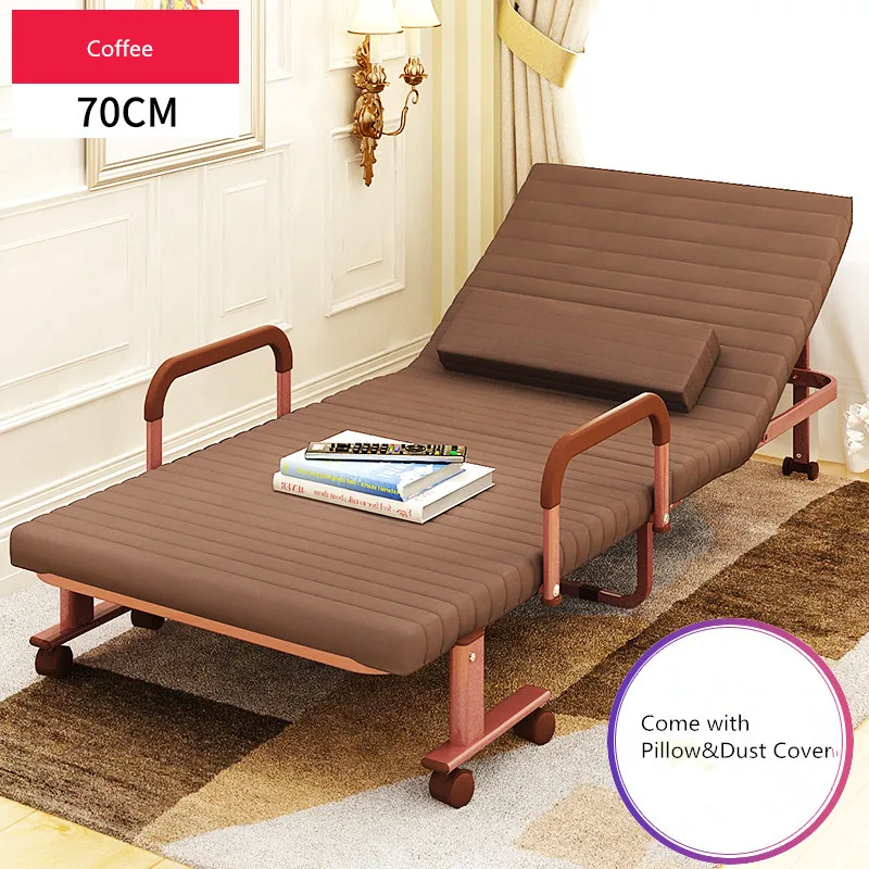 70cm Wide Folding Rollaway Bed Adjustable Guest Bed Chaise Lounge Chairs with Mattress and Pillow Bedroom Furniture Folding Bed 70cm Wide Folding Rollaway Bed Adjustable Guest Bed Chaise Lounge Chairs with Mattress and Pillow Bedroom Furniture Folding Bed