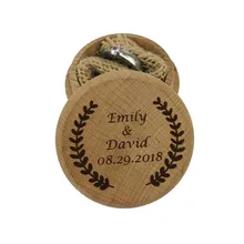 Винтаж обручальное кольцо на заказ коробка персонализированные на День Валентина, обручальное деревянные кольца шкатулка деревенское обручальное кольцо Box держатель