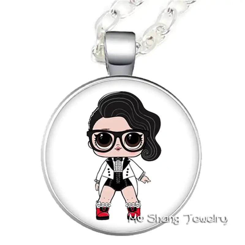 Yanhong ювелирные изделия куклы стекло кулон цепочки и ожерелья дисплей ручной ребенок сюрприз Действие Детская день рождения подарок