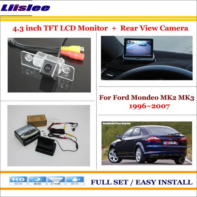 

Liislee For Ford Mondeo MK2 MK3 1996~2007 Car Rear Camera + 4.3" TFT LCD Screen Monitor = 2 in 1 Back Up Parking System