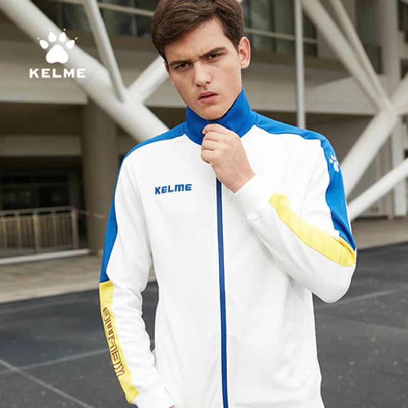 Cabolsa de Exercício Jaqueta à Prova de Vento Treinamento com Zíper Kelme Masculino Esportivo Joggers Futebol Corrida Jaqueta Cabolsa 3881330