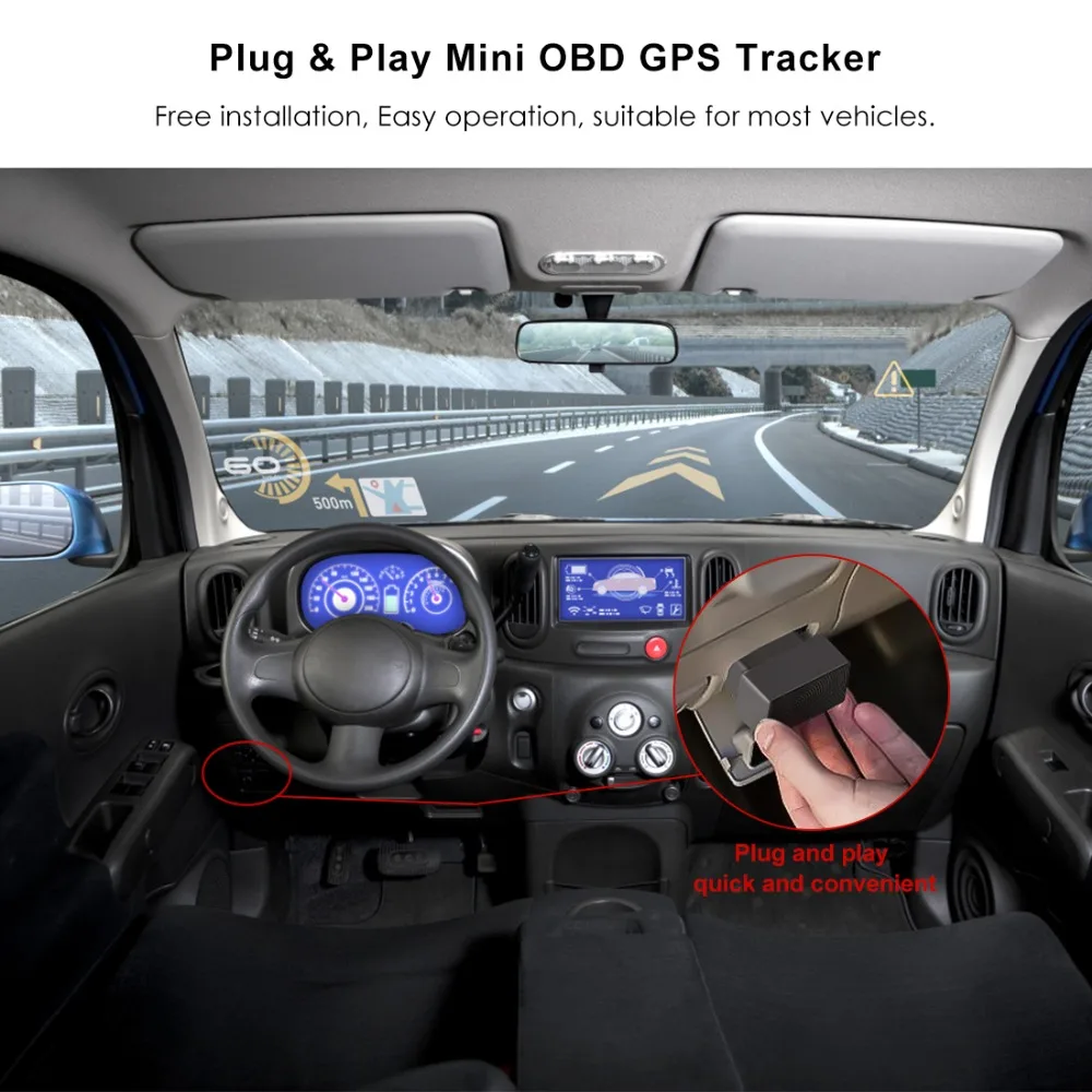 OBD установка gps трекер автомобиля OBD Plug Play в режиме реального времени слежение Plug Out сигнализация мини gps трекер Localizador gps бесплатное приложение
