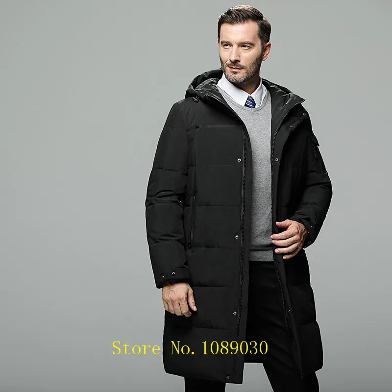 Русская зимняя куртка для мужчин, повседневное деловое длинное пальто, Мужская ветровка, толстый мужской пуховик, doudoune homme, мужской большой размер 5XL