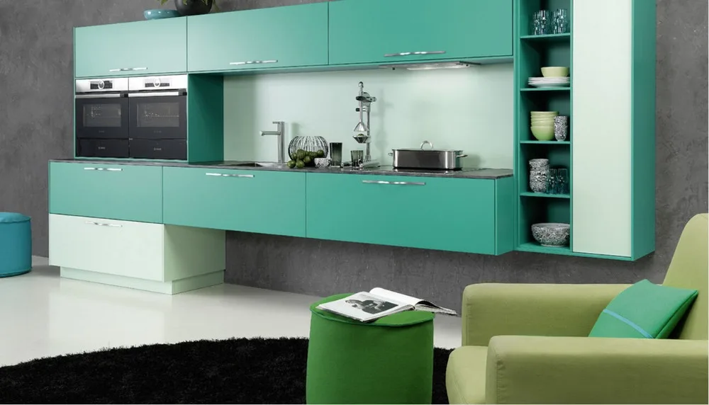 Armarios de cocina de diseño antiguo, muebles modernos para cocina, modulares, color verde, con suspensión, for kitchenfurniture design modern - AliExpress