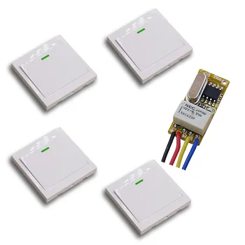 

New Design DC3.5V 5V 6V12V 1CH Remote Switch Receiver Wall Transmitter Wireless Power Switch Radio Controlled Switch Relay