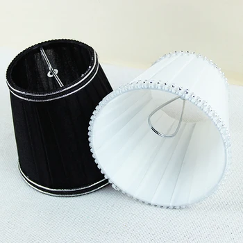 

Black white color Fabric lamp shade cover, Clip on