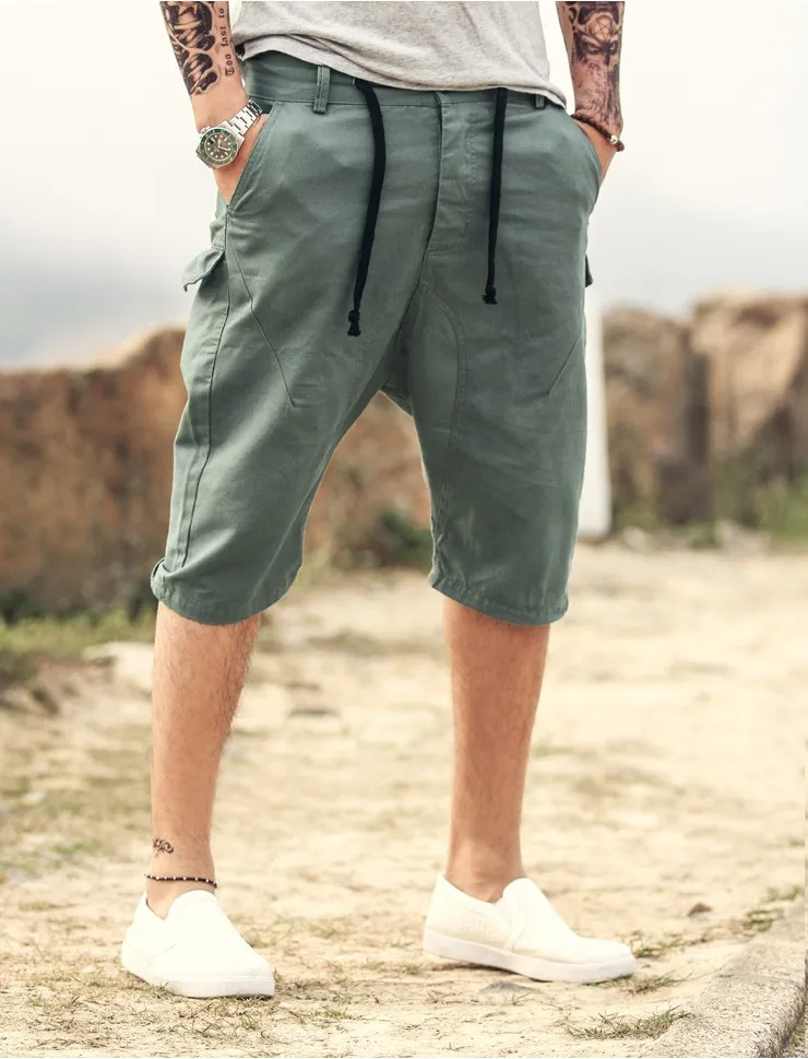 Yanlian1 Men Summer Cargo Shorts Bermuda Homme Solid Casual Short Pants Jogger Beach Drop Crotch Boardshorts Yanlian1 Men Summer Cargo Shorts Bermuda Homme Solid Casual Short Pants Jogger Beach Drop Crotch Boardshorts