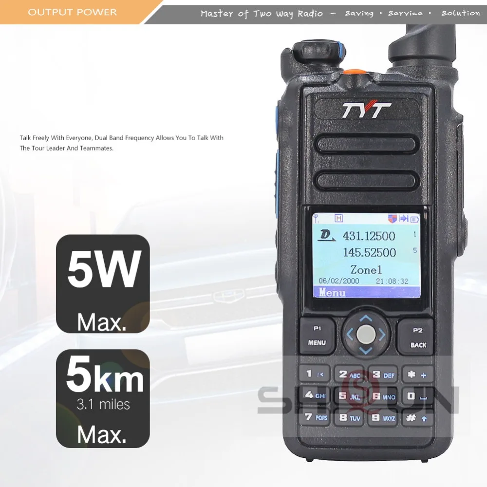 TYT DMR радио IP67 Wateroroof Dual Band иди и болтай Walkie Talkie “иди и MD- лучше, чем Baofeng DMR DM-8HX DM-5R DM-5R плюс gps радио IP67 DMR