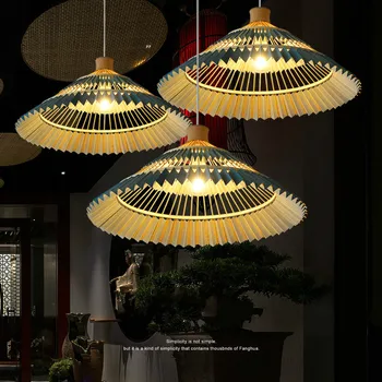 

Antique pendant lamp bamboo hotel living room lamps Southeast Asia bamboo tea house tea room restaurant pendant light mx5201052