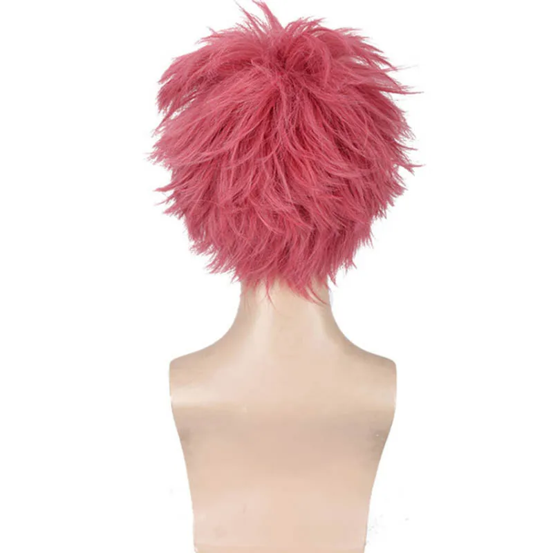 Coshome Fairy Tail Natsu Dragneel Cosplay Costumes Wig Scarf Men Tops Pants Full Set (6)
