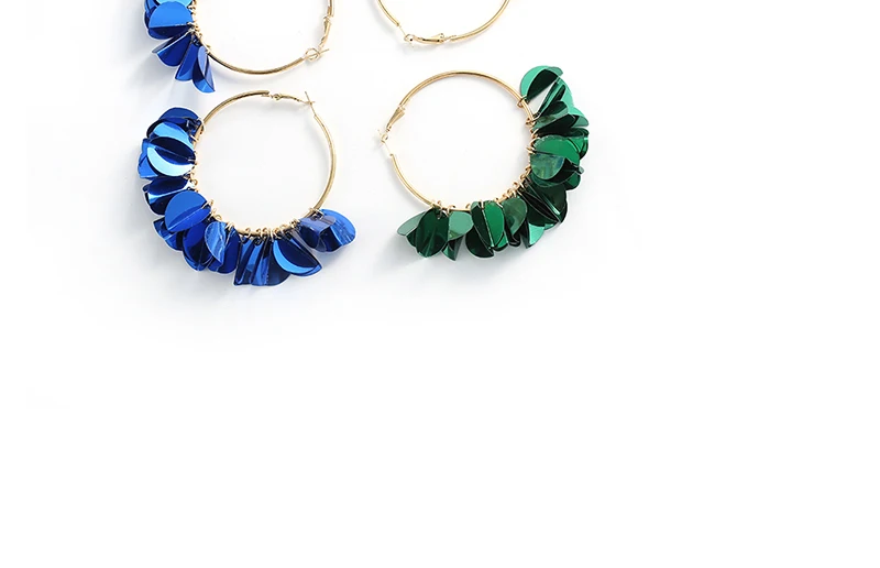 AYAYOO Hoop Earrings for Women Statement Fashion Summer Fringe Earring Female Hanging Gold Color Earings Fashion Jewelry (4)