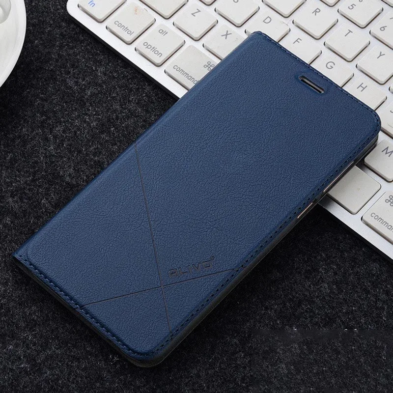 ALIVO для huawei Nova 2 чехол Роскошный из искусственной кожи чехол для huawei Nova 2 Plus Nova2 Nova 2 чехол для телефона флип-чехол держатель для карт - Цвет: Синий
