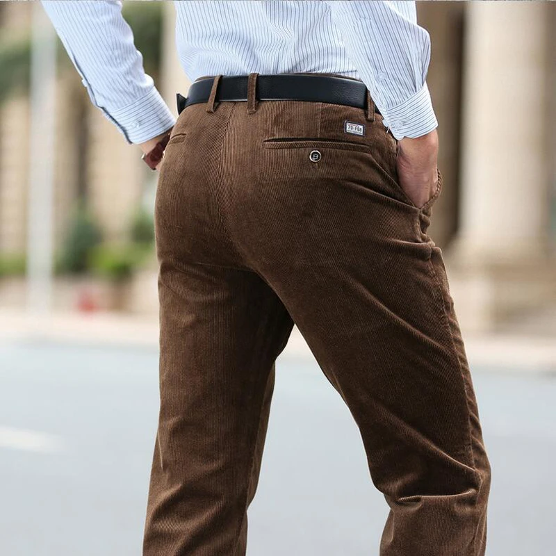 1538.63руб. 44% СКИДКА|Новые модные зимние брюки мужские толстые брюки сред...