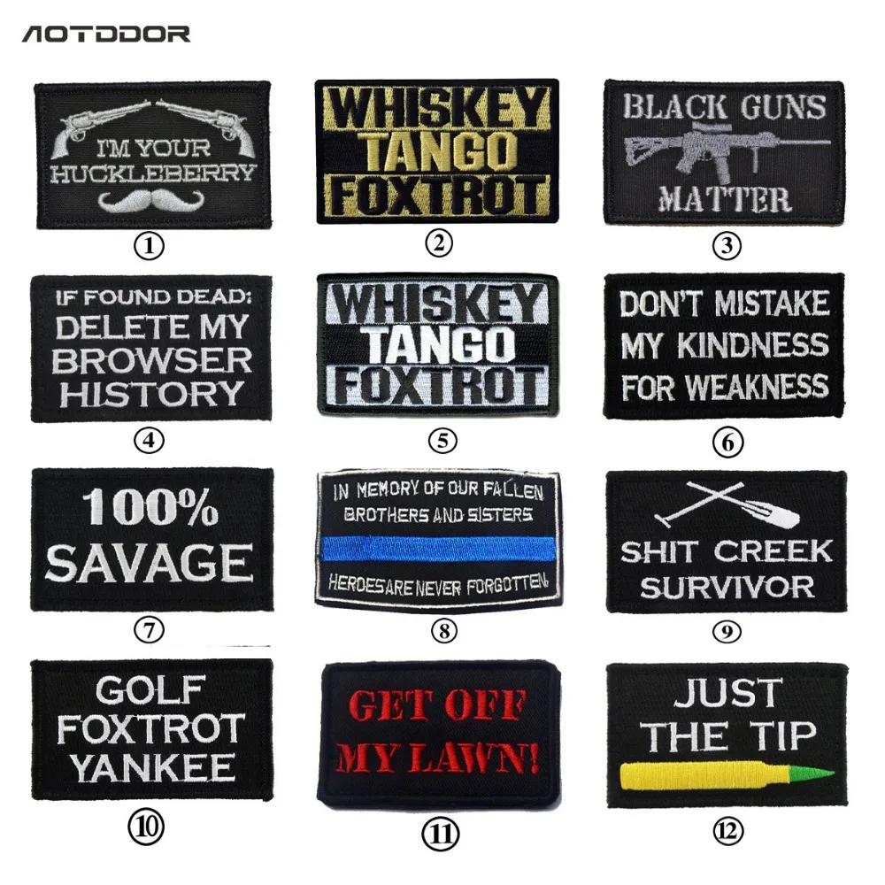 Custom Embroidered biker motorcycle patches funny morale military