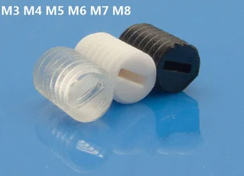 

1000PC/lot M3M4M5M6M7M8 Metric Thread Acrylic slotted Set Screws Transparent PC Material Screws Clear Self-tapping Screw Socket