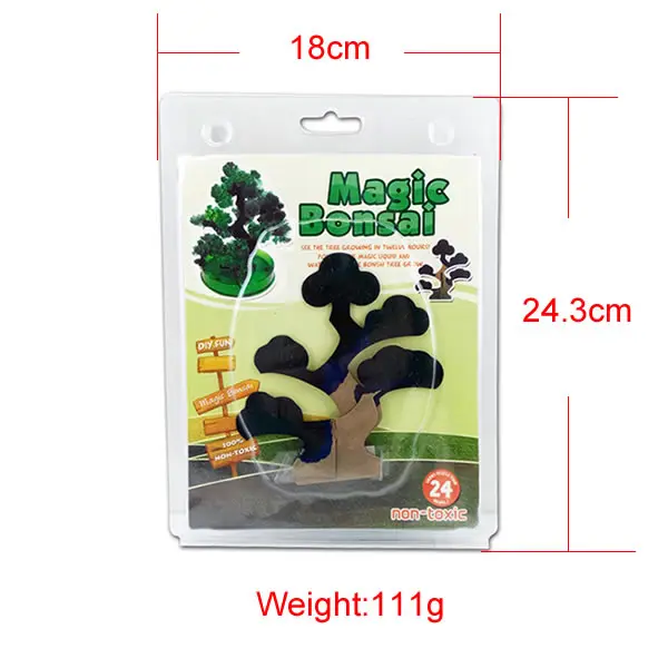 2019 14Hx13Dcm Visual Green Magic Growing Paper Bonsai Tree Kit Mystic Pine Trees Christmas Science Educative Toys For Children