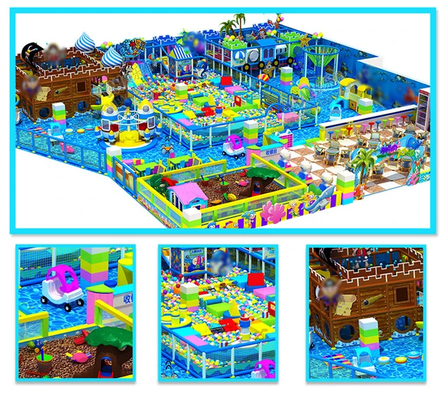 Индивидуальные Сделано развлечений площадка оборудование для детей океан море Крытый замок Производитель, фабрика игрушек YLW-IN17004A