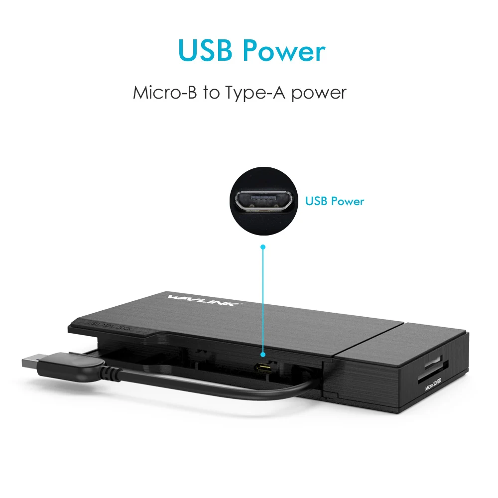 Wavlink 2k мини Док станция USB3.0 концентратор HDMI VGA гигабитный RJ45 адаптер Ethernet