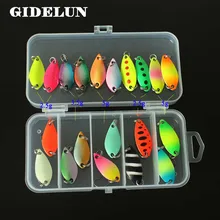 Frete Grátis 20pcs Mistos 2.5g/3.5g/5g Colher Isca Isca de Pesca Caixa de Pesca conjunto Isca truta Isca De Pesca Atacar