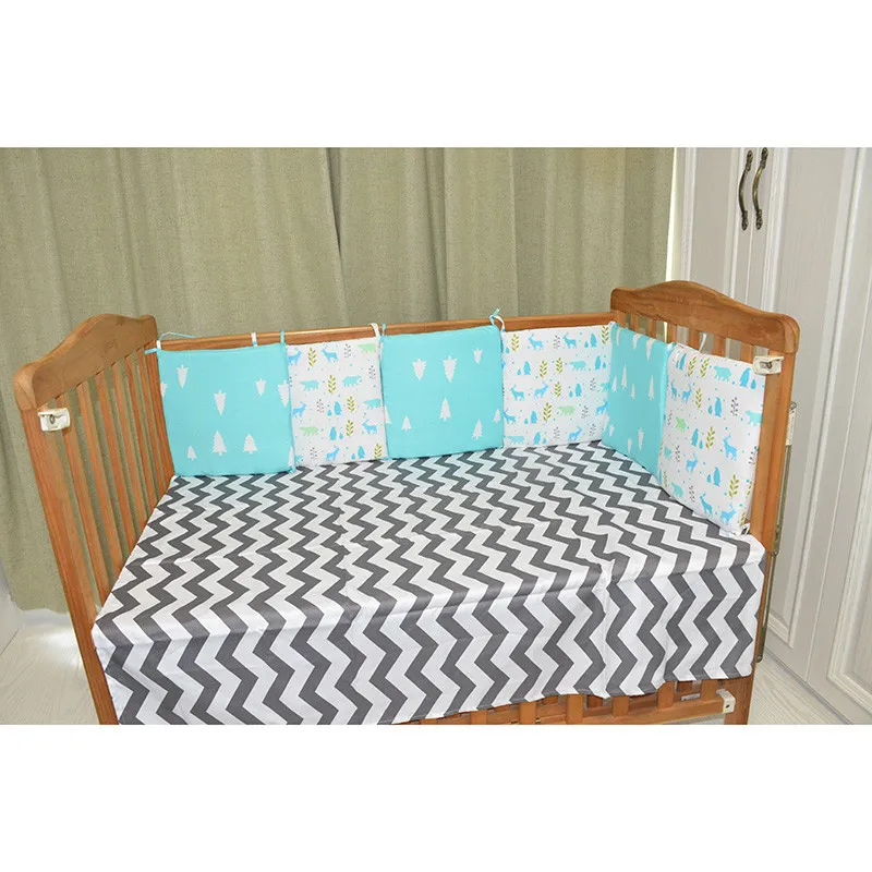 Детская кровать бампер детская кроватка бампер кровать протектор дышащая детская защита для кроватки Подушка для малышей Детские подушки 6 шт./упак