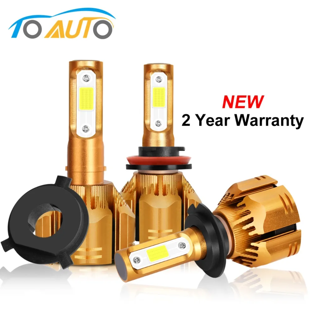 Автомобильные фары H7 Led H1 H3 H4 H8 H11 светодиодные лампы HB4 HB3 H13 9004 9007 9012 COB 60 Вт 9000лм 6000K