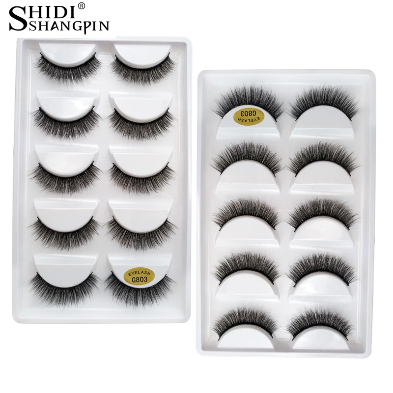 

SHIDISHANGPIN 3d mink eyelashes full strip lashes makeup false eyelash hand made false lashes natural long 3d mink eyelashesG803