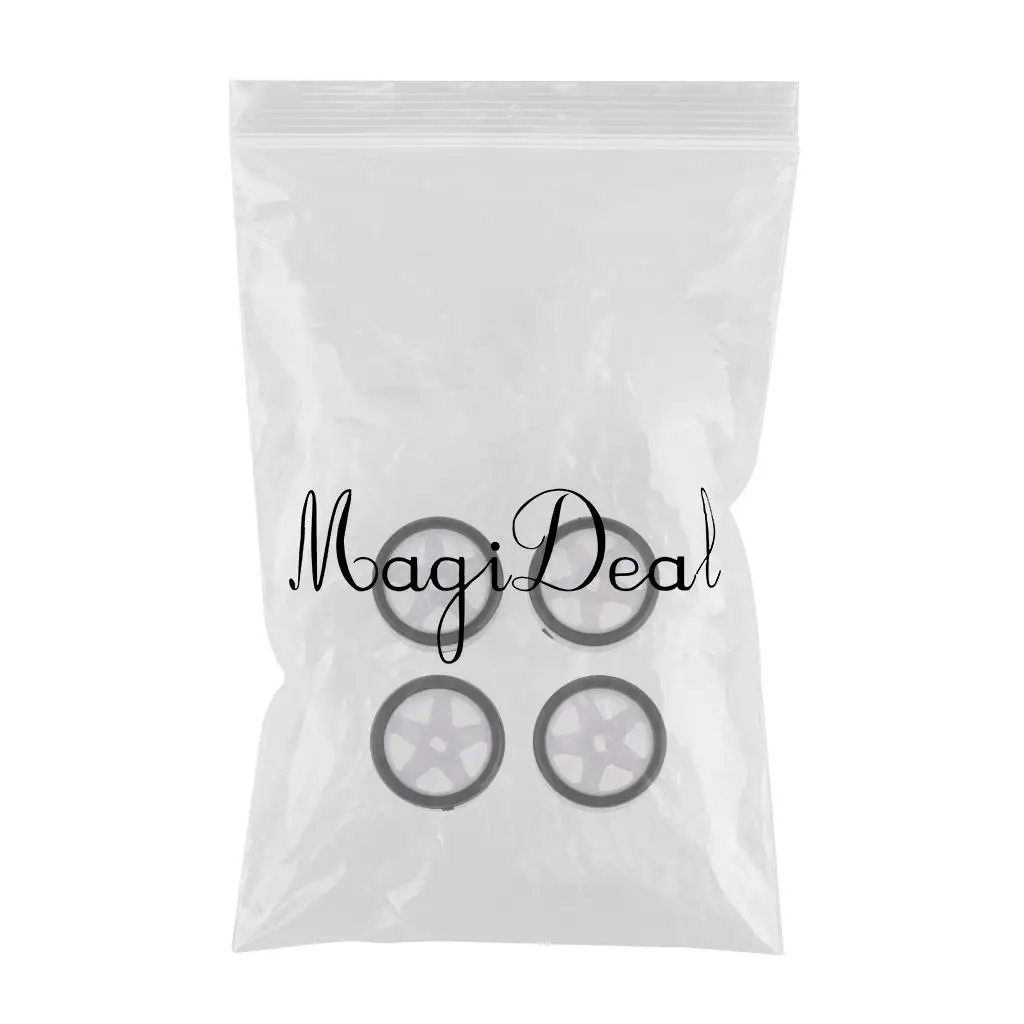 4 Pieces Tire For 1:28 RC Drift Cars Vehicles Black-Plastic Materials