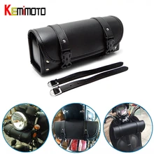 For Motorcycle Front Forks Sissy Bar Tool Bags Scooter Handlebar Bags Storage Tool Pouch Luggage leather