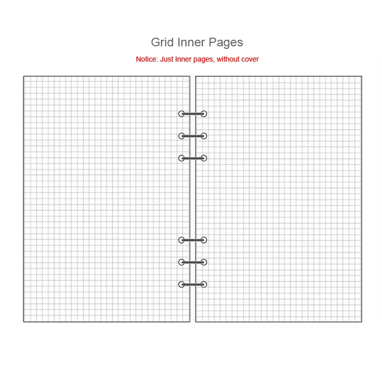 A5 A6 A7 креативный 6 отверстий планировщик наполнитель бумага s для Filofax офиса школы спираль тетрадь наполнитель бумага Биндер внутренние страницы - Цвет: Grid