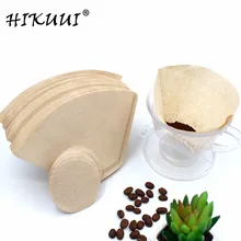 HIKUUI акрил кофе фильтр воронка комбинация, 1 шт кофейные фильтры для многократного использования и 200 шт экологически чистые фильтры для кофе
