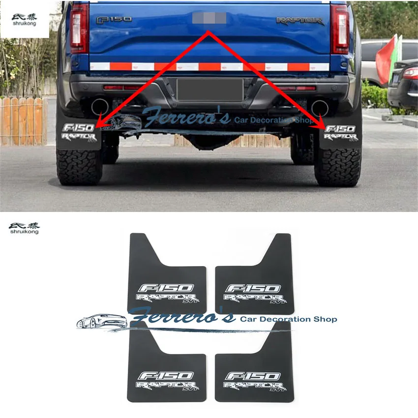 

Free shipping 4pcs/lot car sticker Accessories Mudguards MUD FLAP FLAPS SPLASH GUARDS fender for 2015 2016 FORD F150