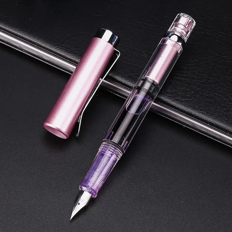 Пластиковая красочная поршневая ручка большая емкость для хранения чернил - Цвет: 0.5mm