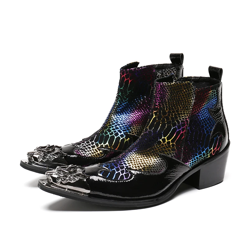 

man Pointed Toe Metal Tip Lace Spikes Slip On Dress Shoes Evenig Party Wedding Shoe size 37-46