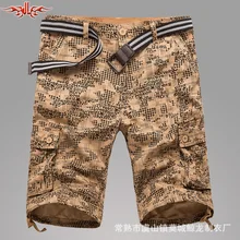 Новые летние мужские брюки-карго Шорты повседневные камуфляжные печати оснастки Шорты мужская повседневная торговля Мужская Шорты masculino