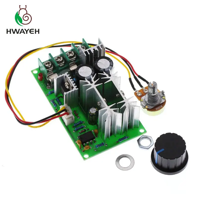 DC10 60V 12V 24V регулятор скорости двигателя PWM контроллер Переключатель 20A тока модуль
