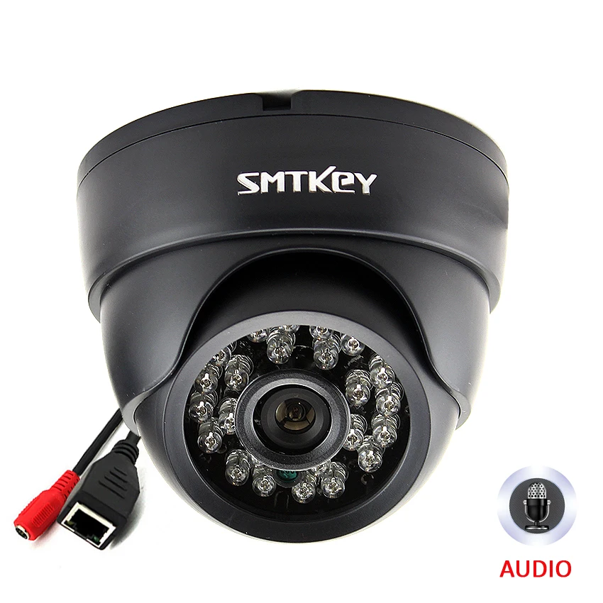 SMTKEY Onvif аудио 1080P IP Сетевая камера с микрофоном встроенный 2MP/4MP/5MP Крытый ночного видения ИК светодиодный IP камера