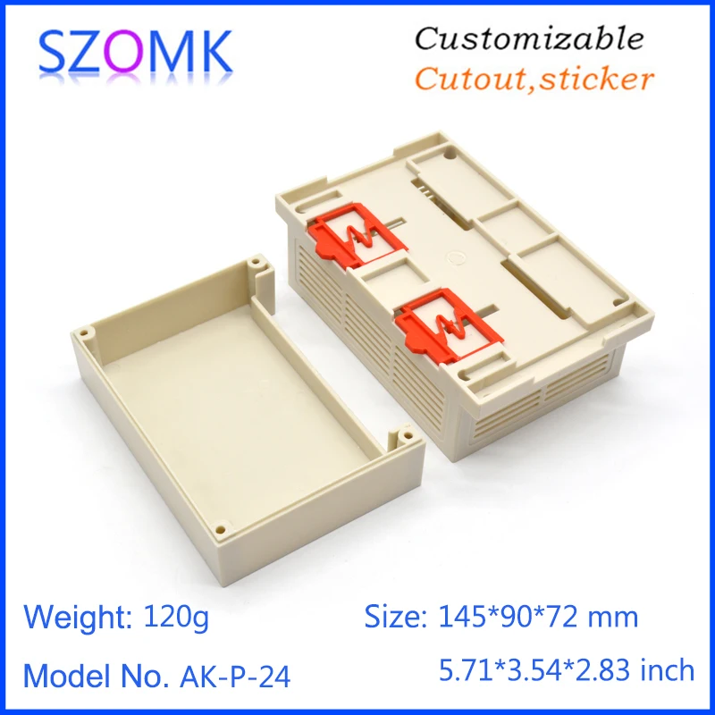 plastic din rail enclosure box junction housing abs control enclosure szomk din boxes power supply distribution project case  (11)