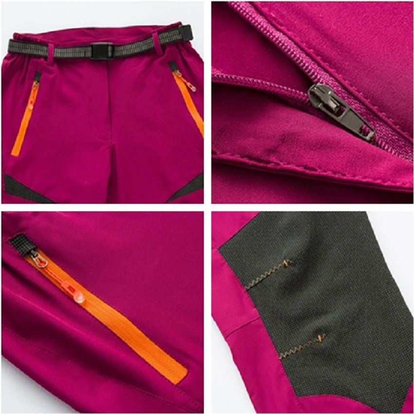 JACKSANQI nuevos de las mujeres de secado rápido pantalones de senderismo de verano impermeable de los deportes al aire libre senderismo Camping Pantalones Mujer Pantalones RA004