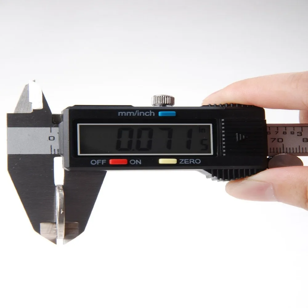 100mm ,LCD Stainless Steel Digital Vernier Caliper with Inch Fractions